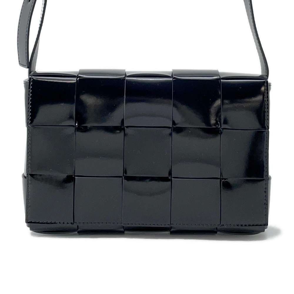 Bottega Veneta INTRECCIATO Shoulder Bag Black Leather