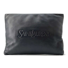 Load image into Gallery viewer, SAINT LAURENT PARIS Puffy Pouch Clutch Bag Black779526AADA11000 Leather
