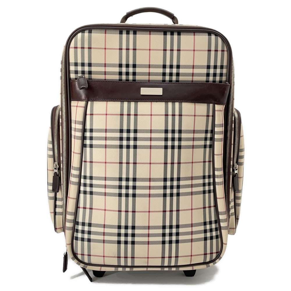 BURBERRY Nova Check Carry Case Beige Canvas