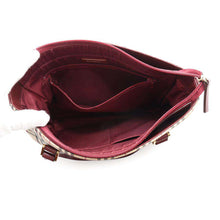 Load image into Gallery viewer, BURBERRY Nova Check Handbag Beige/Bordeaux Canvas Leather
