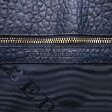 将图像加载到图库查看器中，BURBERRY Shoulder Bag Blue Leather
