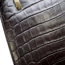 Load image into Gallery viewer, Ferragamo Gancini Shoulder Bag Brown21 7708 Embossed Leather
