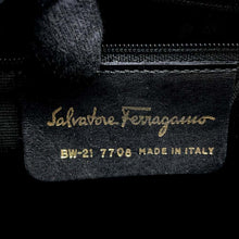 Load image into Gallery viewer, Ferragamo Gancini Shoulder Bag Brown21 7708 Embossed Leather
