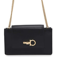 Load image into Gallery viewer, Ferragamo Gancini ChainShoulder Bag Black22E002 Leather
