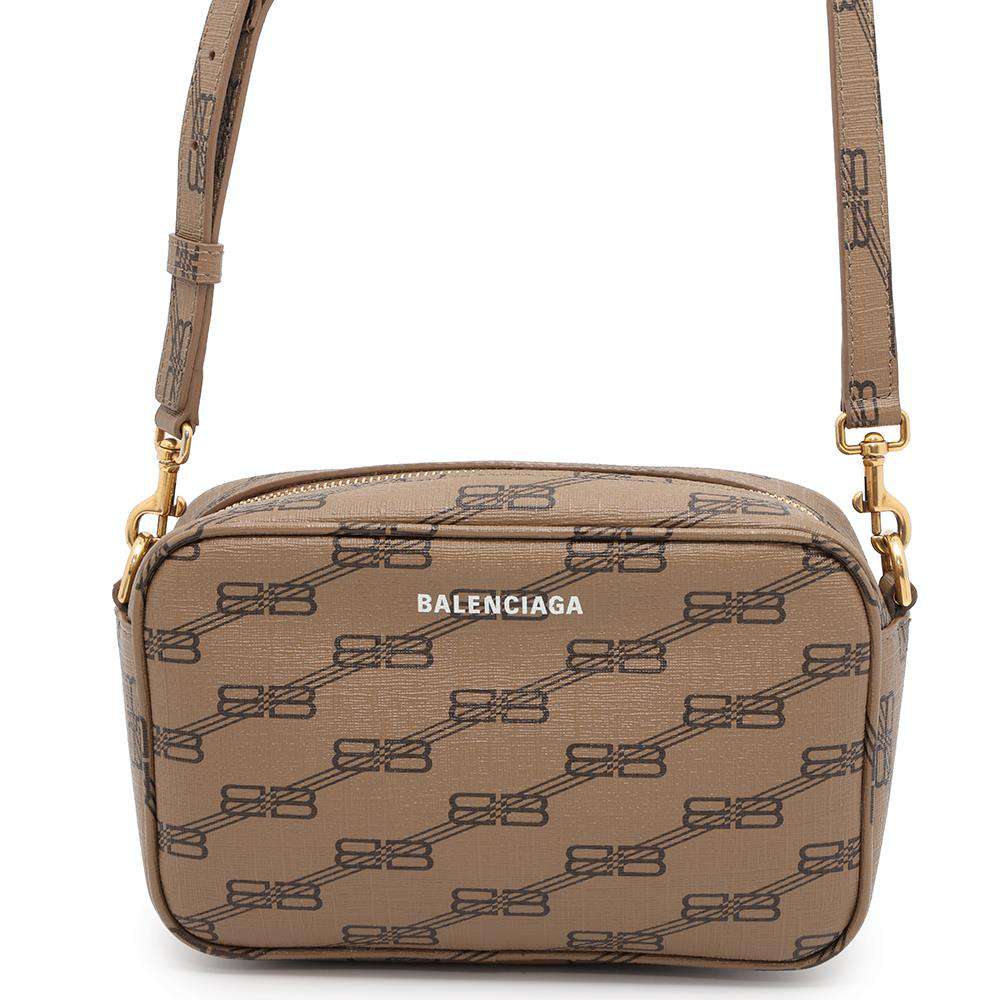 BALENCIAGA BBMonogram Camera Bag Brown702701 PVC Coated Canvas