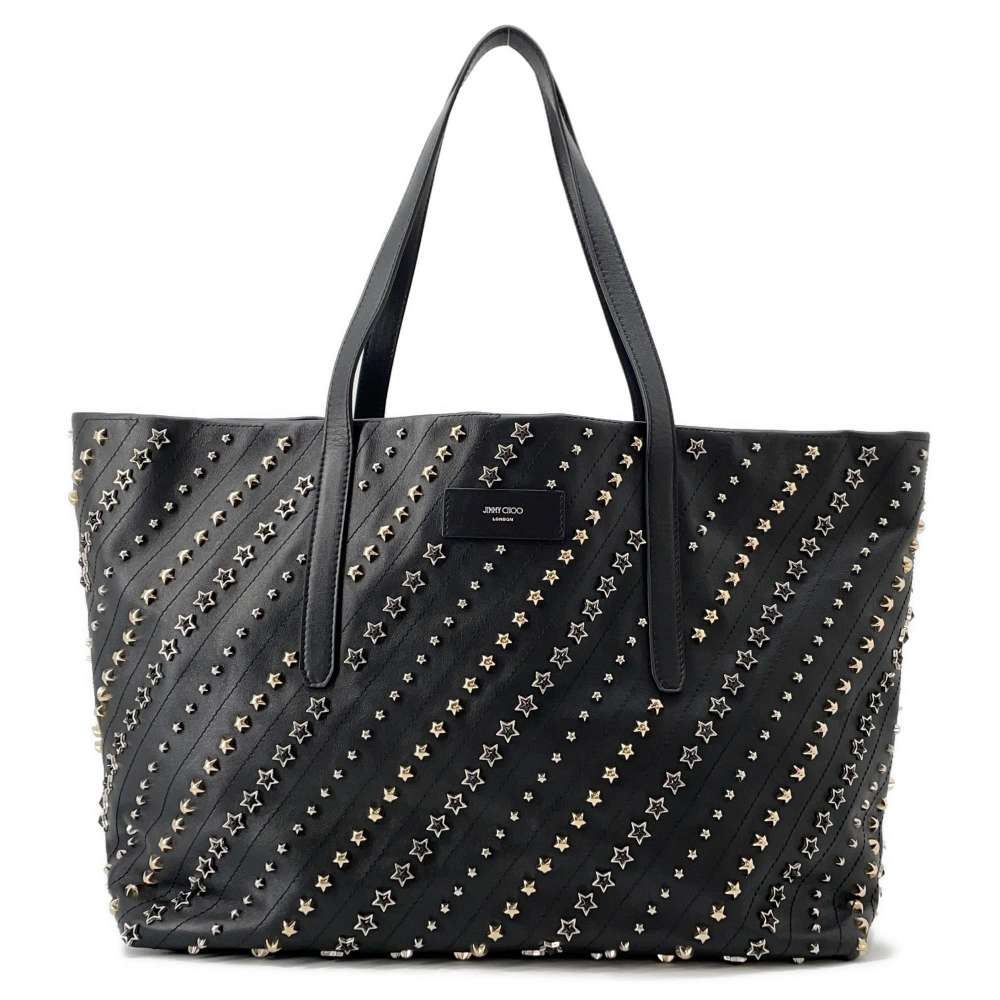 JIMMY CHOO Pimlico Studded Tote Bag BlackPIMLICOSRCX Leather