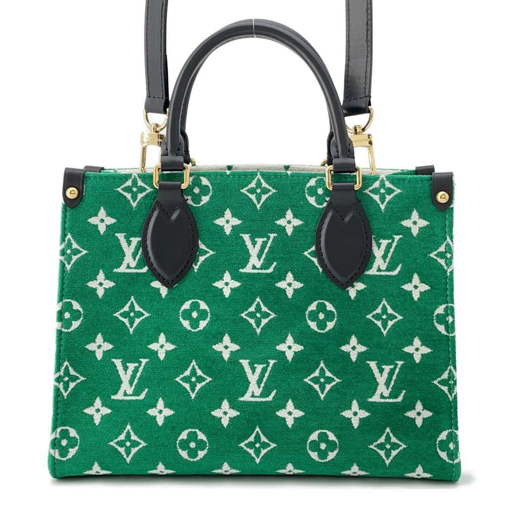 LOUIS VUITTON Onthego GreenM46216 Monogram Jacquard Velvet LV Match Size PM