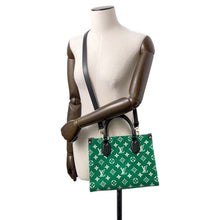 将图像加载到图库查看器中，LOUIS VUITTON Onthego GreenM46216 Monogram Jacquard Velvet LV Match Size PM
