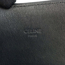 将图像加载到图库查看器中，CELINE Triomphe Horizontal Cabas Black197012 PVC Coated Canvas Leather
