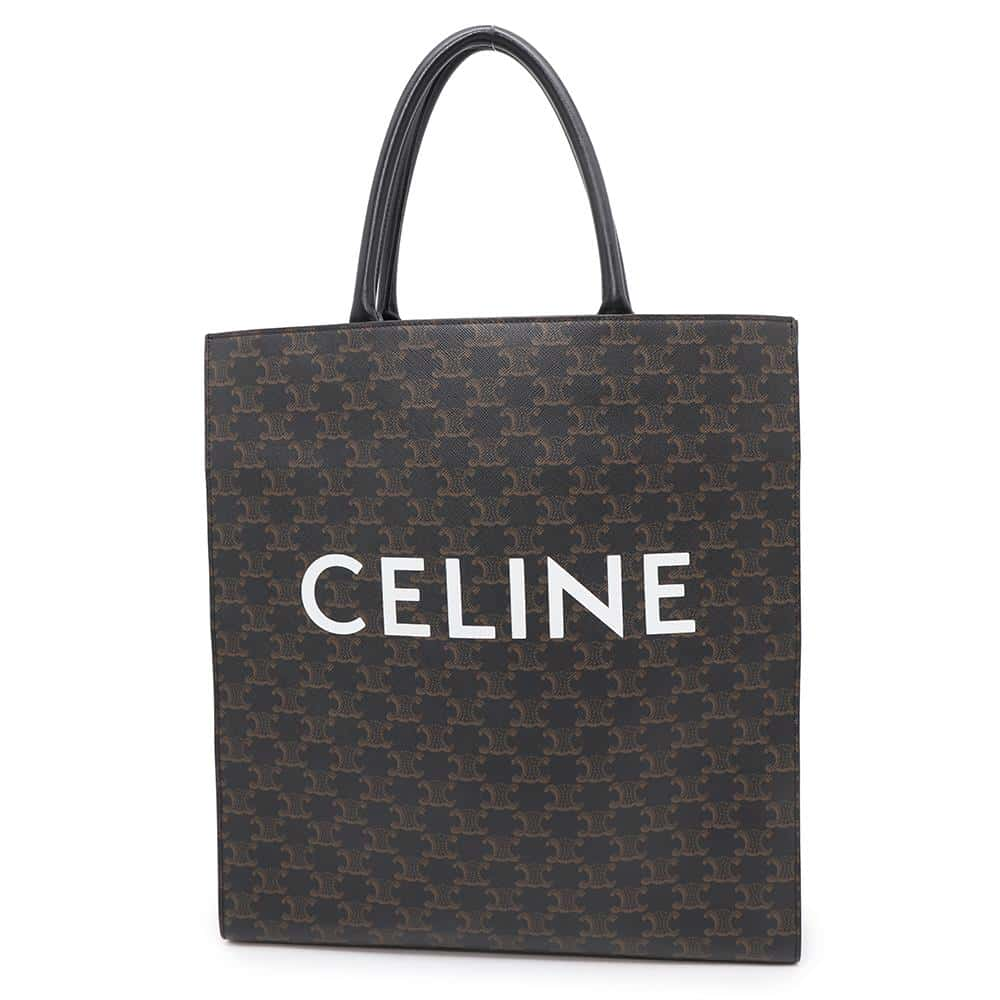 CELINE Triomphe Vertical Hippo Black/Brown191492 PVC Leather