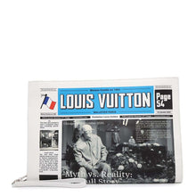 将图像加载到图库查看器中，LOUIS VUITTON Newspaper Clutch WhiteM80849 Leather
