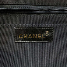 将图像加载到图库查看器中，CHANEL 2.55 ChainShoulder Black Cotton
