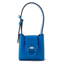 Load image into Gallery viewer, Ferragamo Gancini Tri-Folio Bag Blue211167 Leather Size Mini
