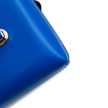 将图像加载到图库查看器中，Ferragamo Gancini Tri-Folio Bag Blue211167 Leather Size Mini
