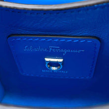 Load image into Gallery viewer, Ferragamo Gancini Tri-Folio Bag Blue211167 Leather Size Mini
