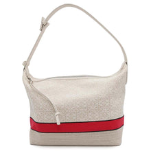 Load image into Gallery viewer, LOEWE Anagram Cuby Bag Beige/RedB906K68X02 Canvas Leather
