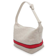 Load image into Gallery viewer, LOEWE Anagram Cuby Bag Beige/RedB906K68X02 Canvas Leather
