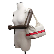 Load image into Gallery viewer, LOEWE Anagram Cuby Bag Beige/RedB906K68X02 Canvas Leather
