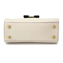 Load image into Gallery viewer, Ferragamo Vara Bow Ribbon 2wayHandbag Ivory/Black21 I282 Leather Size Small
