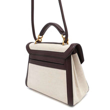 Load image into Gallery viewer, Ferragamo Gancini Top Handle 2WAYBag Natural21 2943 Canvas Leather
