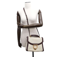 Load image into Gallery viewer, Ferragamo Gancini Top Handle 2WAYBag Natural21 2943 Canvas Leather
