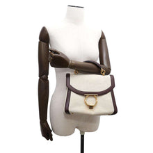 Load image into Gallery viewer, Ferragamo Gancini Top Handle 2WAYBag Natural21 2943 Canvas Leather
