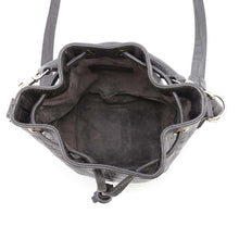 Load image into Gallery viewer, SAINT LAURENT PARIS Emmanuel Bucket 2WAY Shoulder GrayVAR340240 Embossed Leather
