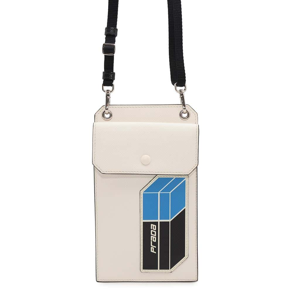 PRADA Smartphone Card Holder White2ZH068 Leather