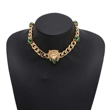 Load image into Gallery viewer, GUCCI Lion Head Necklace Gold Gold Plated
