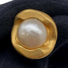 Load image into Gallery viewer, CHANEL Faux Pearl Earring Gold Metal
