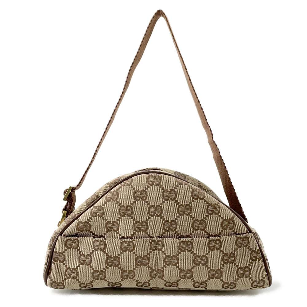 GUCCI Half Moon One Shoulder Bag Brown90781 Canvas