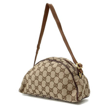 将图像加载到图库查看器中，GUCCI Half Moon One Shoulder Bag Brown90781 Canvas
