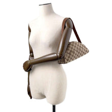 将图像加载到图库查看器中，GUCCI Half Moon One Shoulder Bag Brown90781 Canvas
