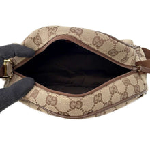 将图像加载到图库查看器中，GUCCI Half Moon One Shoulder Bag Brown90781 Canvas
