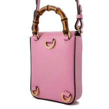 Load image into Gallery viewer, GUCCI Bamboo 3WAYShoulder Bag Pink702106 Leather
