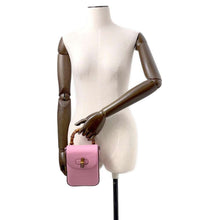 Load image into Gallery viewer, GUCCI Bamboo 3WAYShoulder Bag Pink702106 Leather
