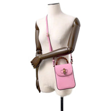 Load image into Gallery viewer, GUCCI Bamboo 3WAYShoulder Bag Pink702106 Leather
