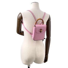 Load image into Gallery viewer, GUCCI Bamboo 3WAYShoulder Bag Pink702106 Leather
