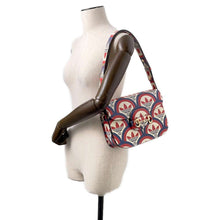 Load image into Gallery viewer, GUCCI Adidas collaboration Horsebit Shoulder Bag White/Red/Blue602204 Leather
