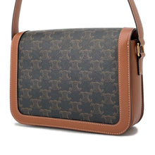 将图像加载到图库查看器中，CELINE Teen Triomphe Shoulder Bag Brown191242BZ4.04LU Leather Size Medium
