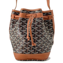 Load image into Gallery viewer, GOYARD Petit Flo Bucket Bag Black/Natural PVC Leather
