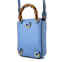 将图像加载到图库查看器中，GUCCI Bamboo 3WAYBag Light Blue702106 Leather
