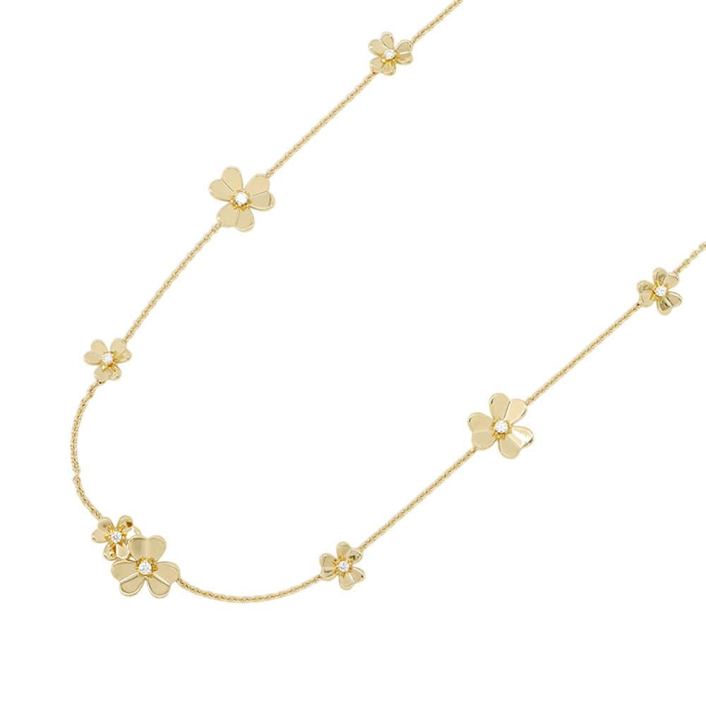 Van Cleef & Arpels Frivole Necklace 9 FlowerVCARD31500 18K Yellow Gold