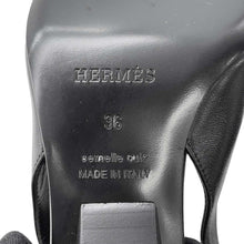 将图像加载到图库查看器中，HERMES Pumps [Anthym] 55 Black Leather Size 36
