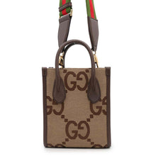 Load image into Gallery viewer, GUCCI Jumbo GG Mini Tote Bag Beige/Brown699406 Canvas Leather
