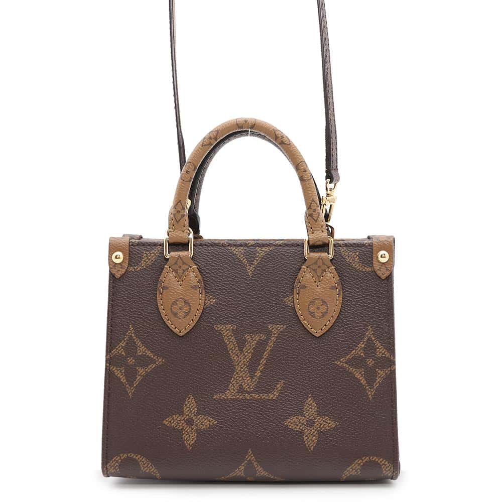 LOUIS VUITTON Onthego RedM46839 Monogram Reverse Canvas Size BB