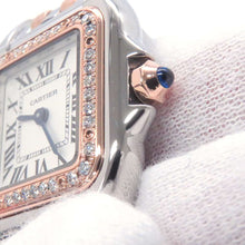 将图像加载到图库查看器中，CARTIER PANTHERE de Cartier SM W22mm x H30mm Stainless Steel K18PG Silver DialW3PN0006
