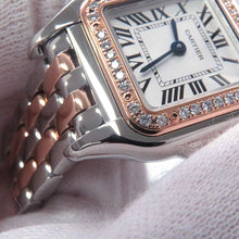 将图像加载到图库查看器中，CARTIER PANTHERE de Cartier SM W22mm x H30mm Stainless Steel K18PG Silver DialW3PN0006
