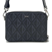 将图像加载到图库查看器中，Dior CDDiamond Shoulder Bag Black2ESBC119DCO PVC Coated Canvas
