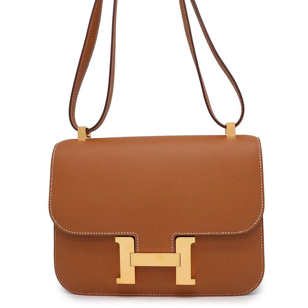 HERMES Constance Miroir Gold Epsom Size 24